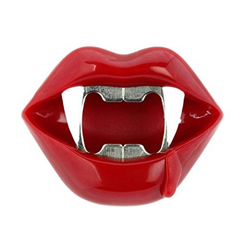 Apribottiglia bocca Vampiro rosso plastica e acciaio